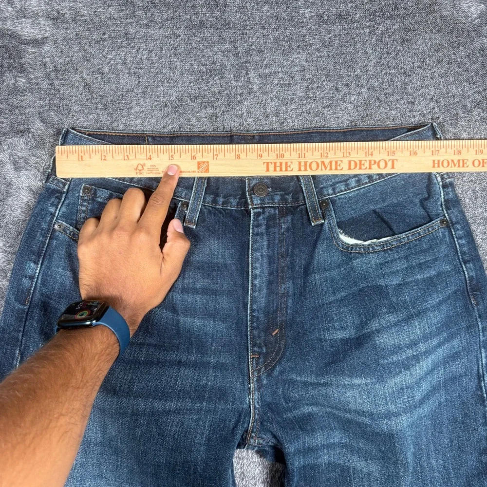 Levis 527 Slim Bootcut Jeans Mens 36x32 Dark Wash Denim Blue WaterLess 527-0534